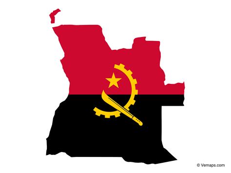 angola flag map